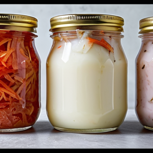 Home 22 **
Lactic acid fermentation: Yogurt, kimchi, and sauerkraut showcasing a tangy flavor and preservation method.
**